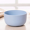 Creative wheat straw bowl thickened and anti -drop rice bowl soup bowl soup bowl of instant noodle bowl plastic round wheat incense bowl