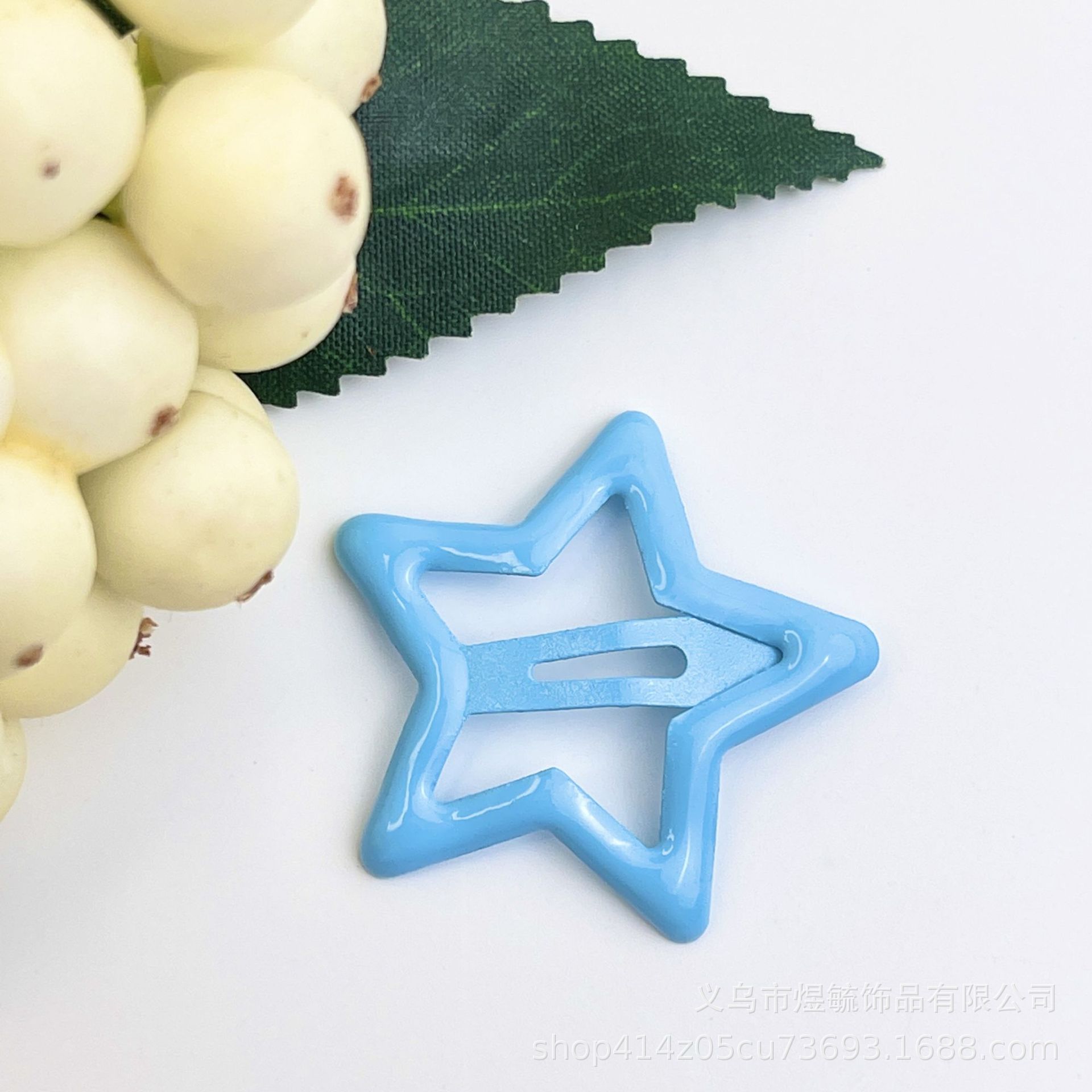 Color drip Star clip 3.2cm light blue