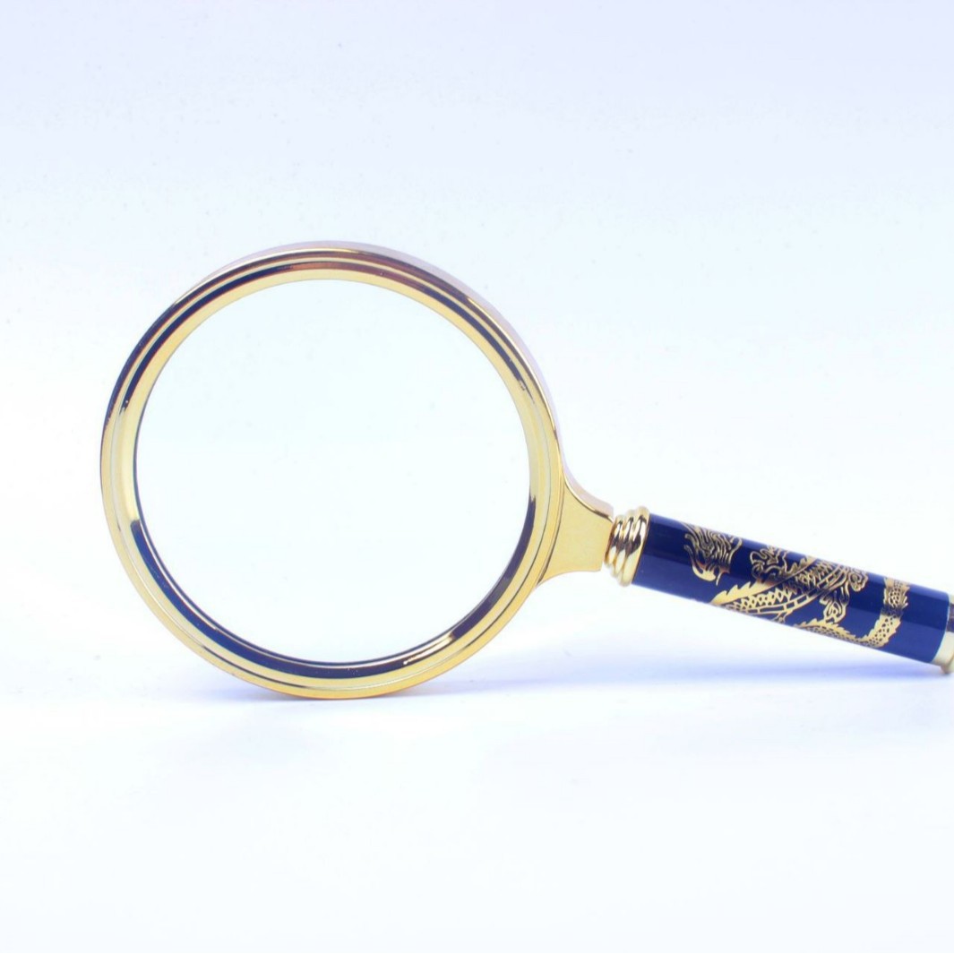 手持显微镜60mm龙凤柄精品放大镜 手持便携式放大镜 学生老人用