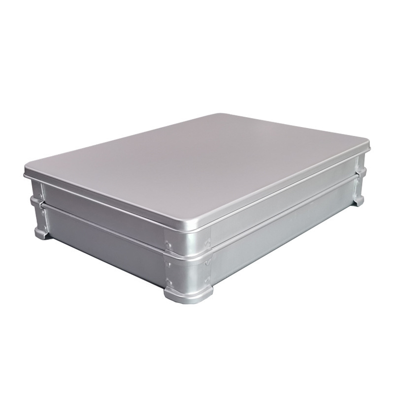 高級日本式防錆料理食材箱餃子サーモン冷蔵庫保存箱白色アルミ二重皿フロスト|undefined