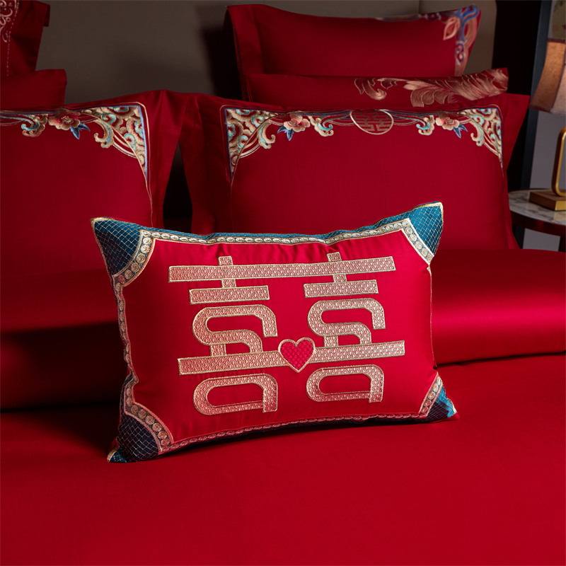 New Product 100-count 100% Cotton Long Staple Cotton Wedding Quilt Embroidered 4-Piece Set 6-Piece Set 8-Piece Set Bedding Set