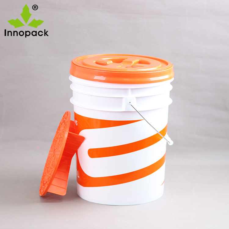 Q-20L美式洗车桶带过滤网，支持印刷颜色logo