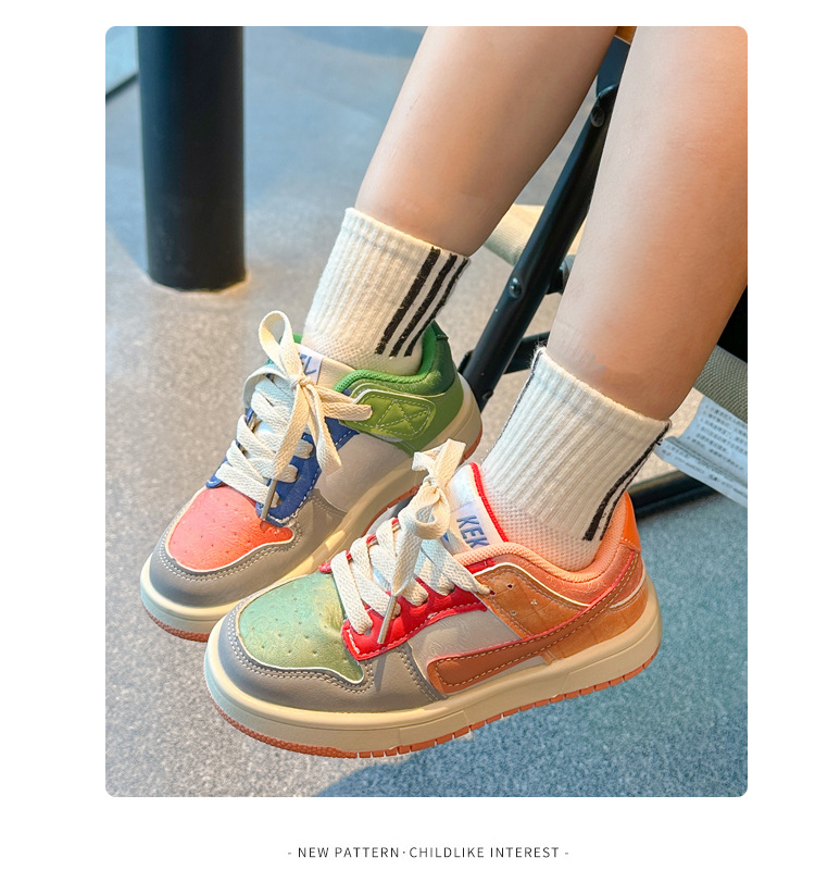 Mädchen Sneakers Weiche Sohle Rutschfeste Casual Boardschuhe_voghion.com