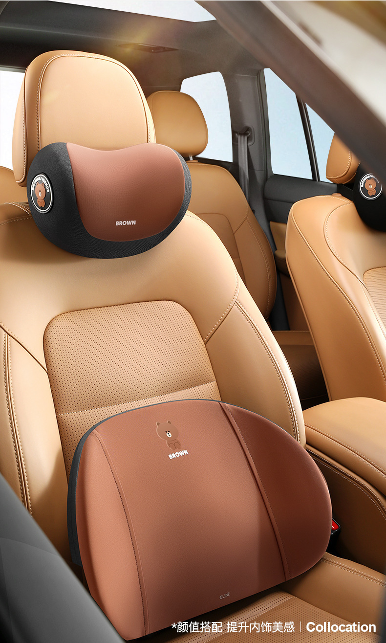 Car Lumbar Support, Car Headrest, Neck Pillow, Driving Cushion, Lumbar Pad, Driving Waist Protector, Car Seat Lumbar Support