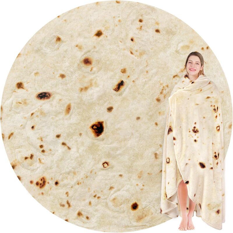 Digital Printing Mexican Burrito Funny Food Blanket Wholesale Cross-Border Hot Selling Large Cake Blanket Flannel Digital Printing Mexican Burrito Funny Food Blanket Wholesale Cross-Border Hot Selling Large Cake Blanket Flannel