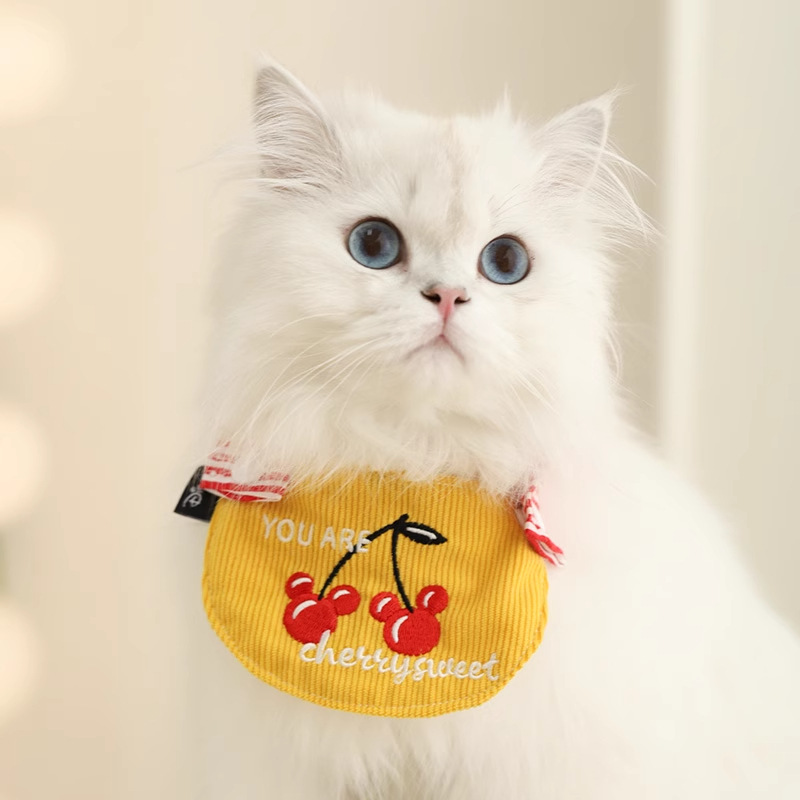 Disney Mickey series toallas de saliva para perros pequeños perros gatos adorables collares Mickey accesorios ajustables para gatos