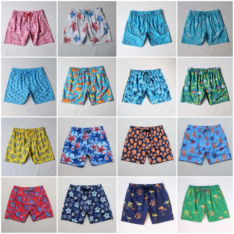 Turtle Brand Swim Trunks New Men's Quick-Drying Elastic Beach Shorts Swimming Trunks Turtle Brand Beach Shorts Wholesale for Export