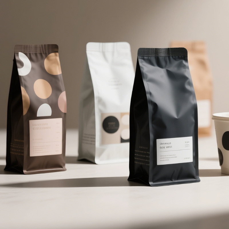 八边封铝箔咖啡食品包装袋塑料复合自立铝箔袋休闲食品自封拉链袋