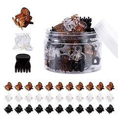 ミニヘアクリップ ブラック ヘアピン 女の子 可愛い 前髪クリップ アクリル プリンセスヘア ドレッシングアクセサリー