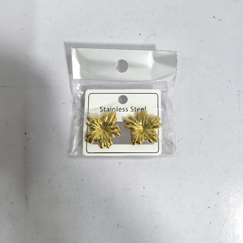 Aretes Geométricos de Corazón de Acero Inoxidable 304 Galvanizado para Mujer