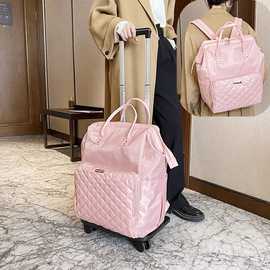 韩版旅行包女手提拉杆包大容量行李袋时尚拉包男女学生双肩背箱包