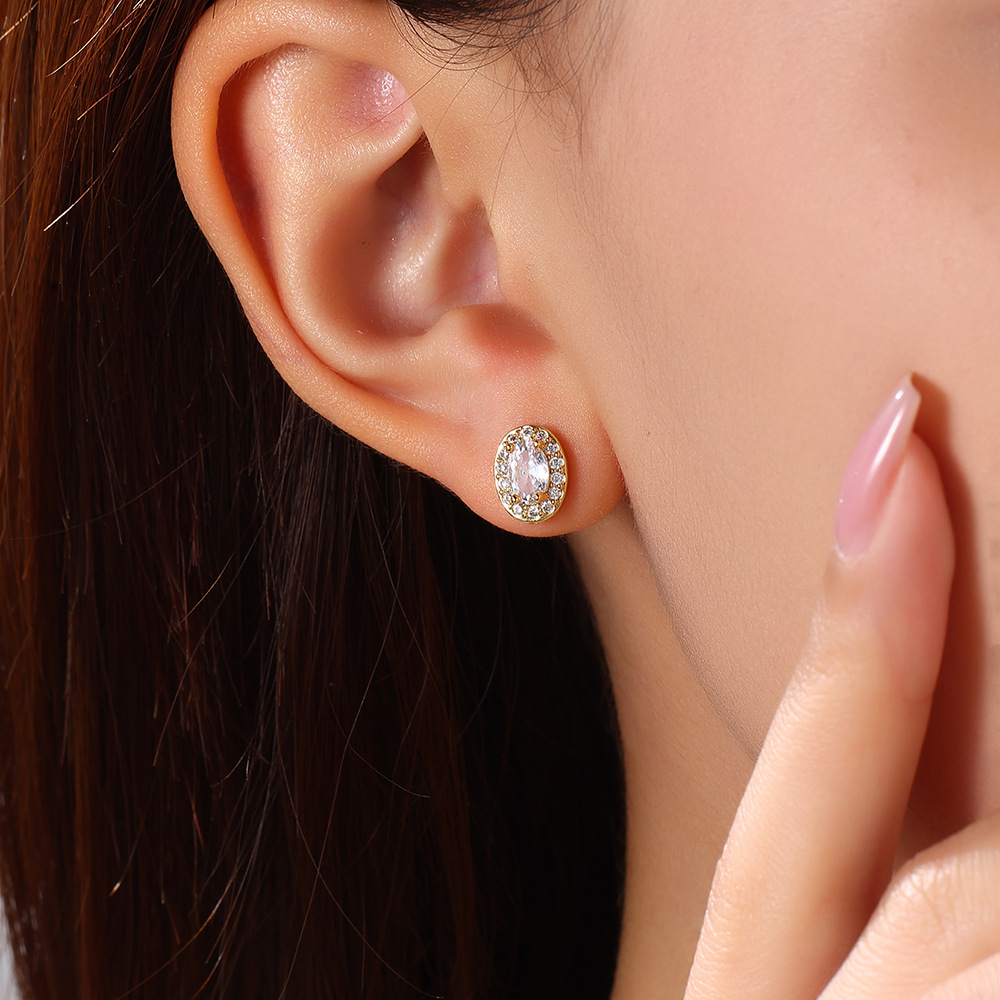 7g Weight Copper Ear Needle Material 18K Gold Plated Plating Material Zircon Inlay Material Ear Studs Classification 1 Piece Quantity Daily Occasion Copper Material Geometric, Heart Shape, Crown Pattern All Seasons Season Women's Gender Inlay Design Sweet Style 1 Piece Sweet Geometric Heart Shape Crown Inlay Copper Zircon 18K Gold Plated Ear Studs 45