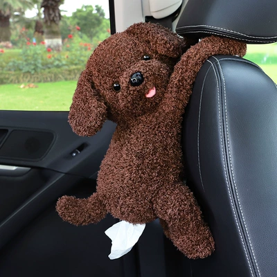 car interior decoration supplies, Car tissue box/set - teddy-hanging-tissue-box