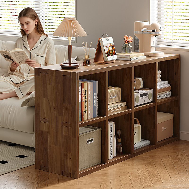 Estantería de madera maciza, gabinete de piso a techo, gabinete de almacenamiento, sala de estar, gabinete de rejilla para el hogar, almacenamiento combinado, estantería de pared