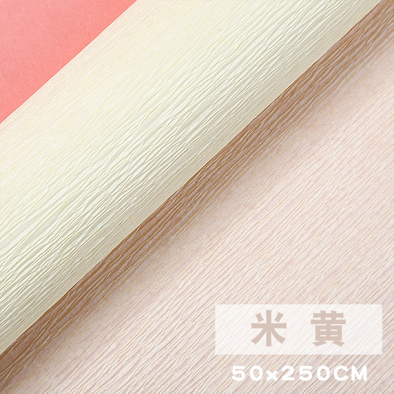 カラーしわ紙幼稚園diy花芸制作材料しわ紙花包装花束巻き紙厚さ|undefined