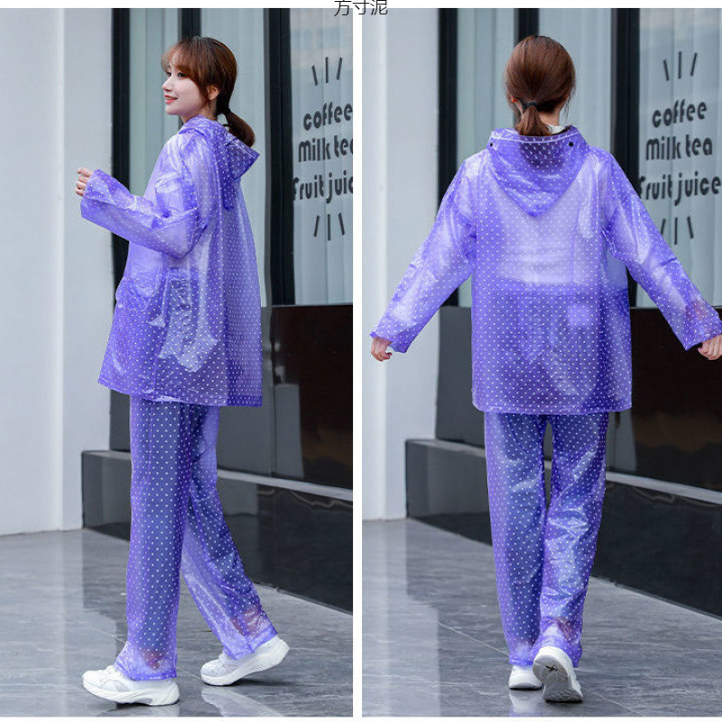 Raincoat suit split electric car motorcycle coat double brim men's and women's rain pants transparent adult take-out raincoat wholesale Raincoat suit split electric car motorcycle coat double brim men's and women's rain pants transparent adult take-out raincoat wholesale