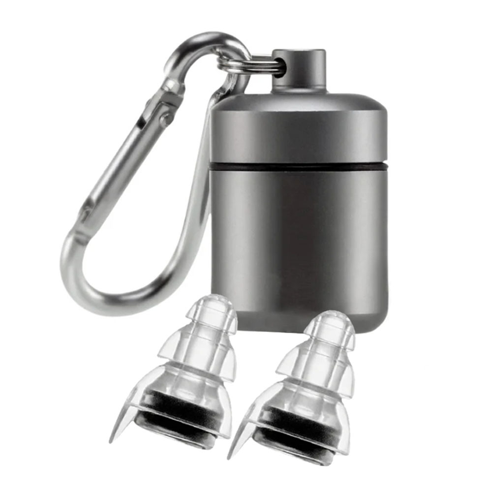 검은 귀마개 스크럽 총 회색 알루미늄 병