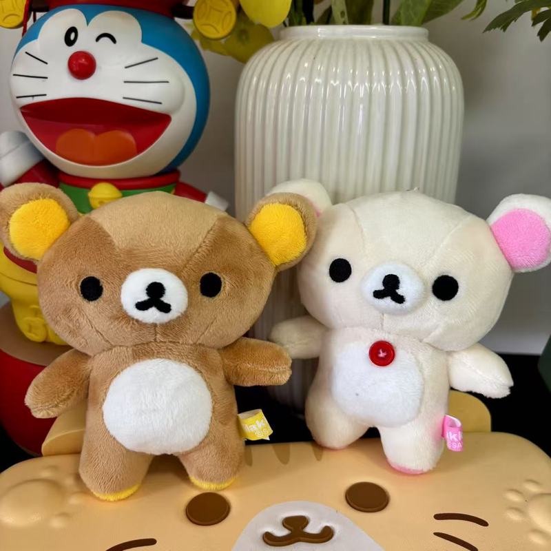 日本のリラックマ新版の基礎モデルの超ソフトSS号のぬいぐるみの熊兄熊妹のかばんのペンダントのキーホルダー|undefined