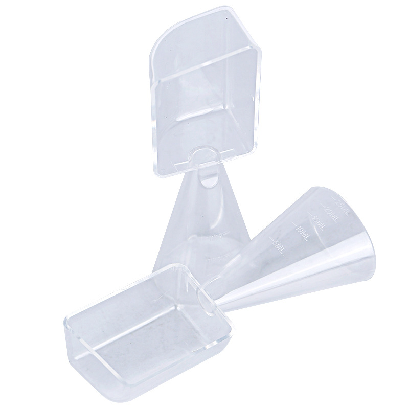 Cuchara medidora escala taza de medición cuchara de doble cabeza taza de doble propósito PP suministros experimentales peluquería belleza Marea en polvo plástico transparente belleza