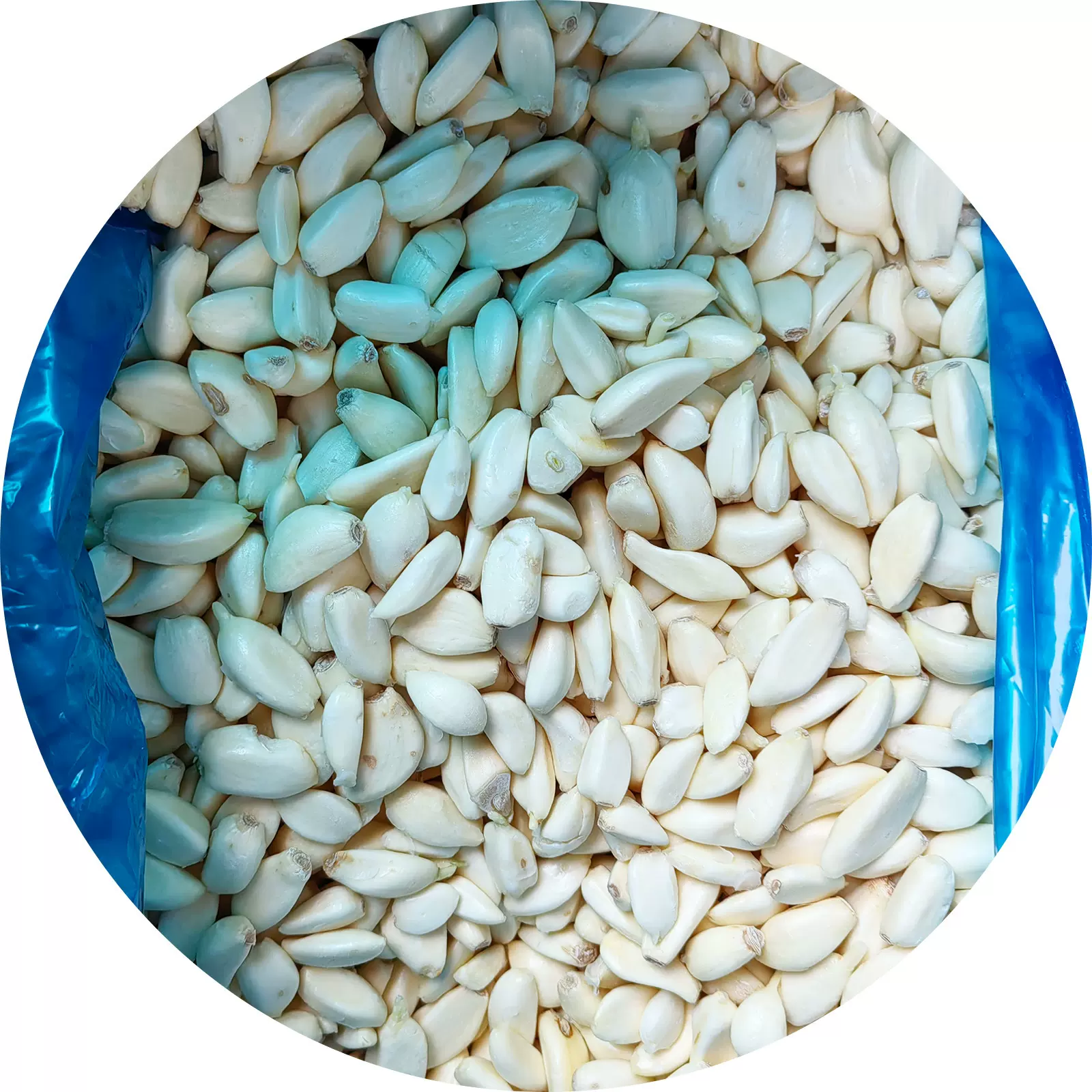 冷冻蒜芯米小蒜米夹心米冷冻去皮蒜米出口内销单体冷冻蒜米蒜瓣