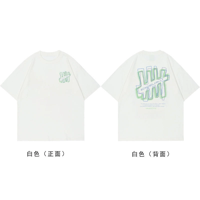 2025 новая белая хлопчатобумажная футболка женская приливная бренд с короткими рукавами летнее свободное гонконгский аромат chic пара одежда топ ins прилив