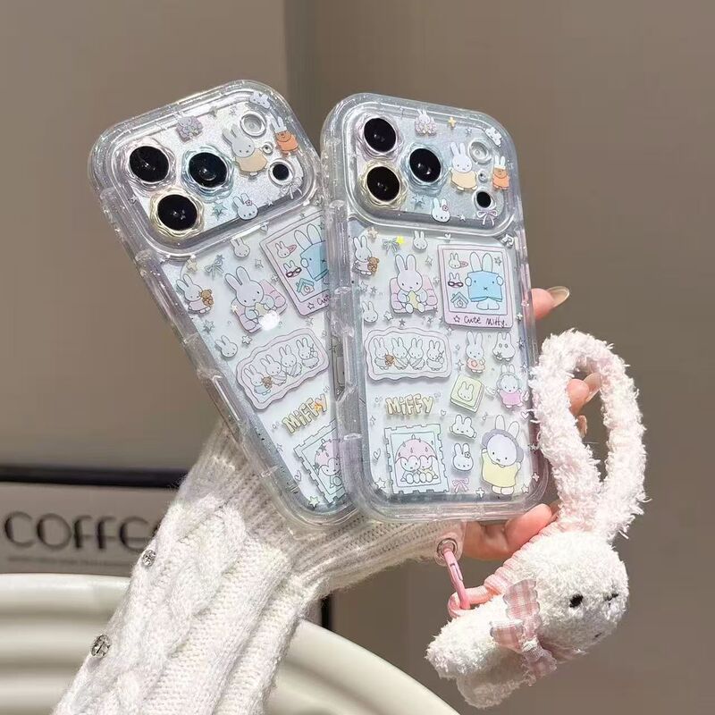 Cute My Melody Illustration Suitable for iPhone 17 Pro Max Floral Phone Case New Model 17 Pro/16/15/14