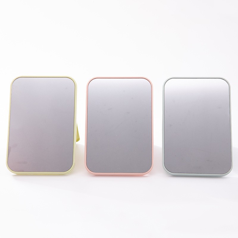 Super claro Mesa pequeño espejo escritorio plegable espejo de maquillaje estilo ins espejo estudiante simple oficina dormitorio