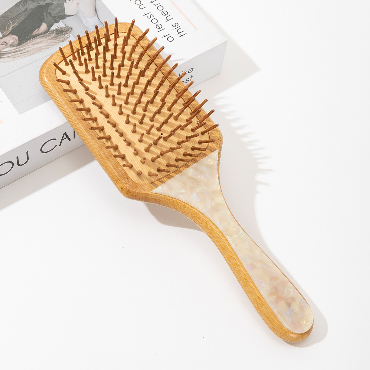 Comercio exterior transfronterizo nuevo parche de ácido acético natural Nan bambú cojín de aire de masaje peine de cabello sin cabello de prevención de desprendimiento de cabello