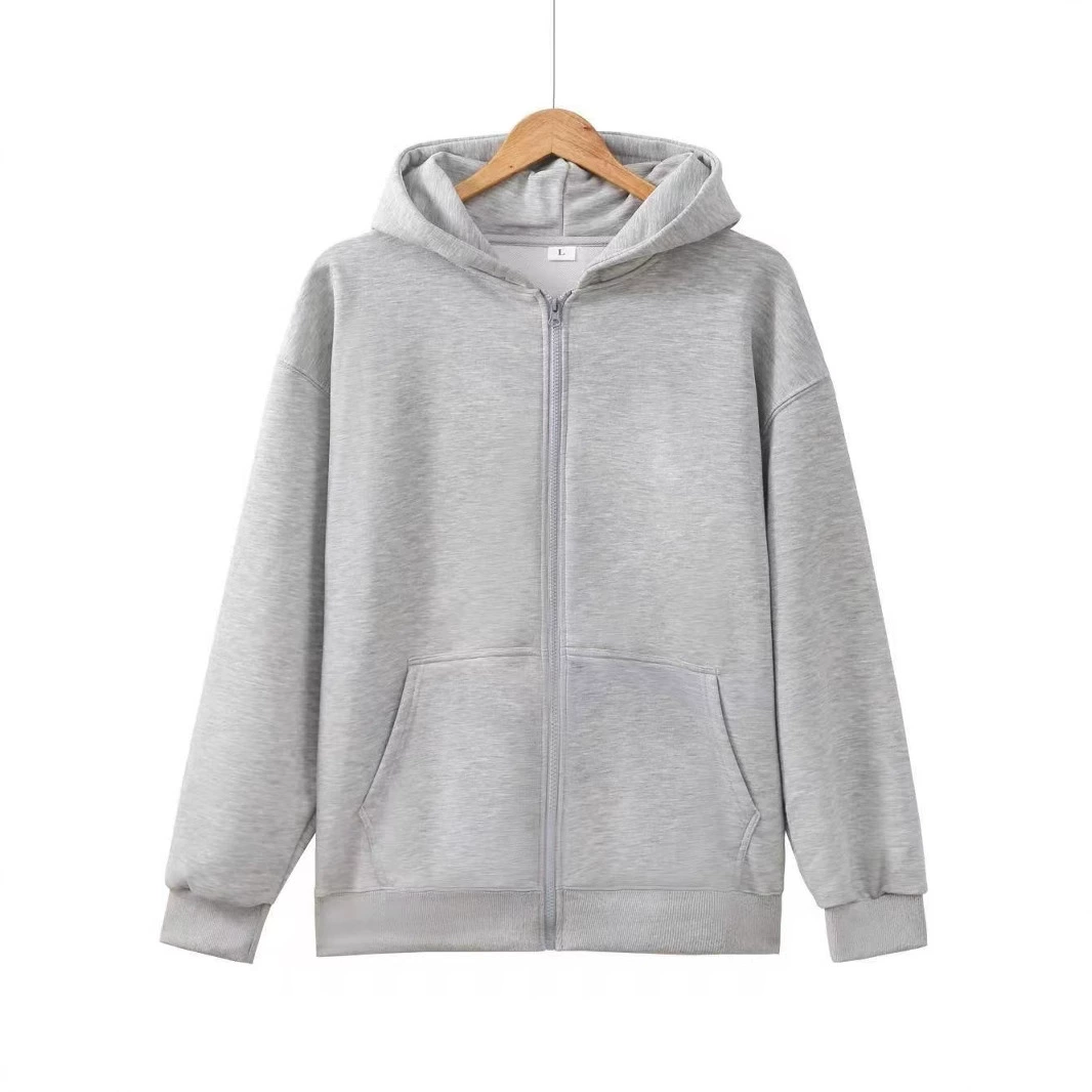 Толстовка с капюшоном, европейский размер, тонкая, 320 г, с широкими плечами и молнией