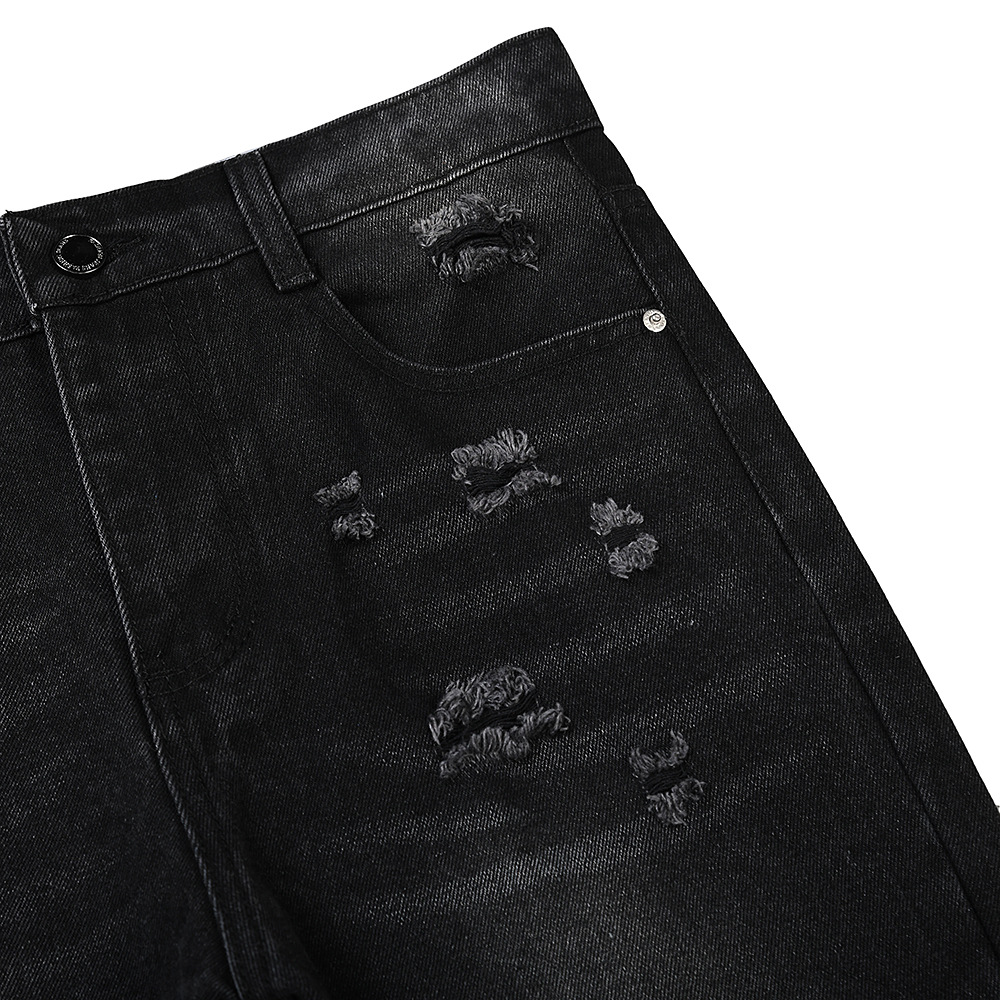 cross-border Foreign Trade Washed Distressed Casual Men's And Women's Jeans Wholesale Dropshipping Trendy_mkmklike.com