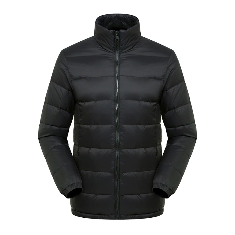 Новый национальный стандарт пуховик мужской 90 осенью и зимой белый утиный бархат легкий стоячий воротник большого размера теплая куртка женский пуховик