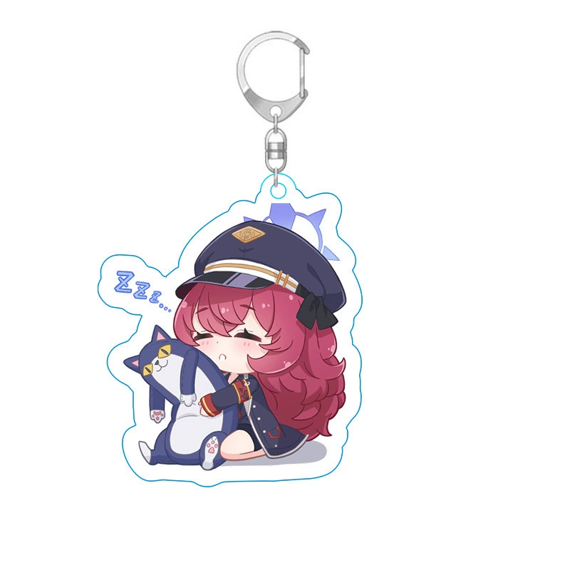 Anime Blue Files Peripheral Keychains Blue Files Acrylic Pendant Animation Keychain