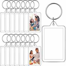 相框空白钥匙扣挂件相框钥匙扣夹照片图片空白钥匙扣DIY工艺