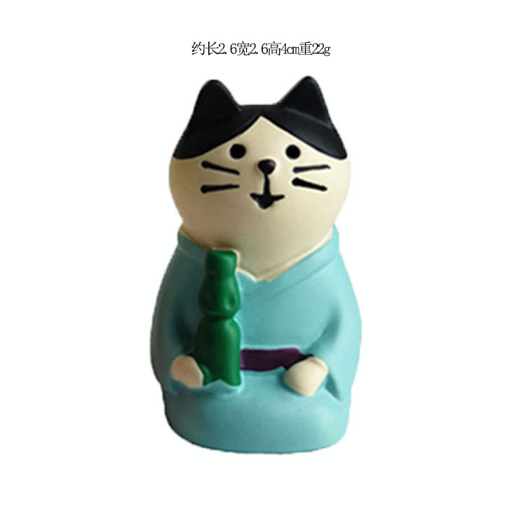 樹脂装飾品和風猫新郎新婦恋人結婚式ギフトケーキ車の中央制御装飾工芸品装飾品