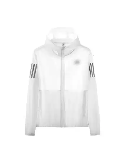 Small Logo Summer Ice Silk Sun Protection Clothing for Couples Ultra-Thin Breathable Anti-Uv Skin Clothing Outdoor Sun Protection Clothing Jacket
