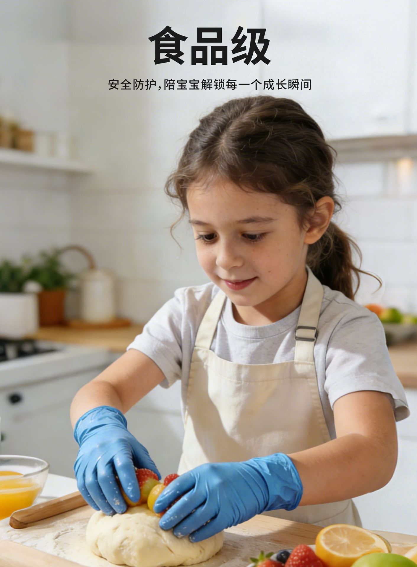 Kinder-Nitril-Einmalhandschuhe Größe XS, verstärkt, Lebensmittelqualität, gegen Verschmutzung, zum Zeichnen, Gärtnern, für Handwerk und Malerei