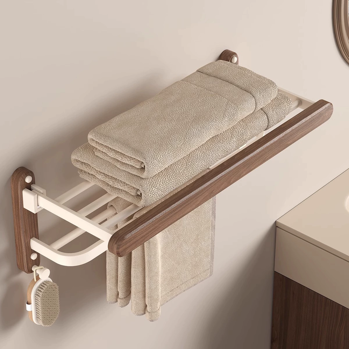 Medela Bathroom Storage Rack No Punch Space Aluminum Towel Rack Toilet Toilet Multifunctional Storage Towel Rack
