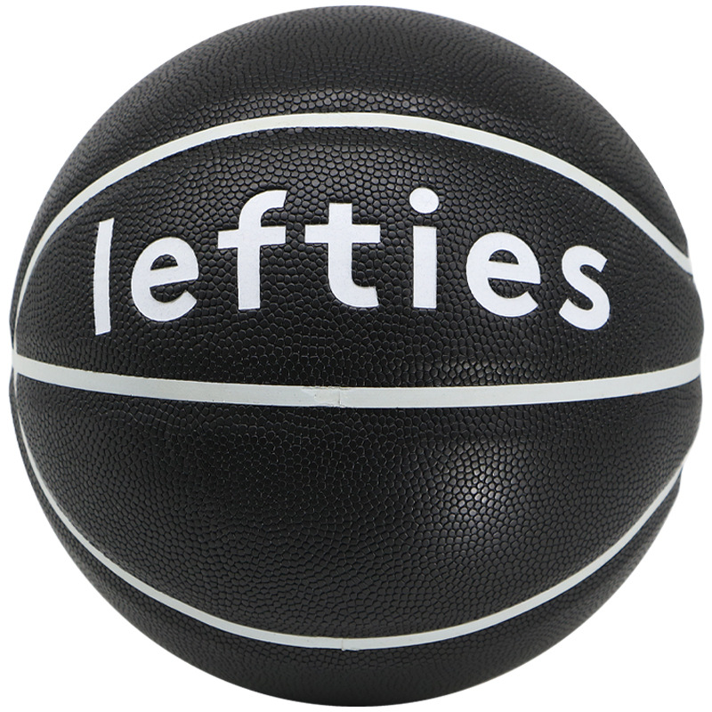 黑色白边（lefties）牛皮篮球 / 四号篮球（幼儿园）