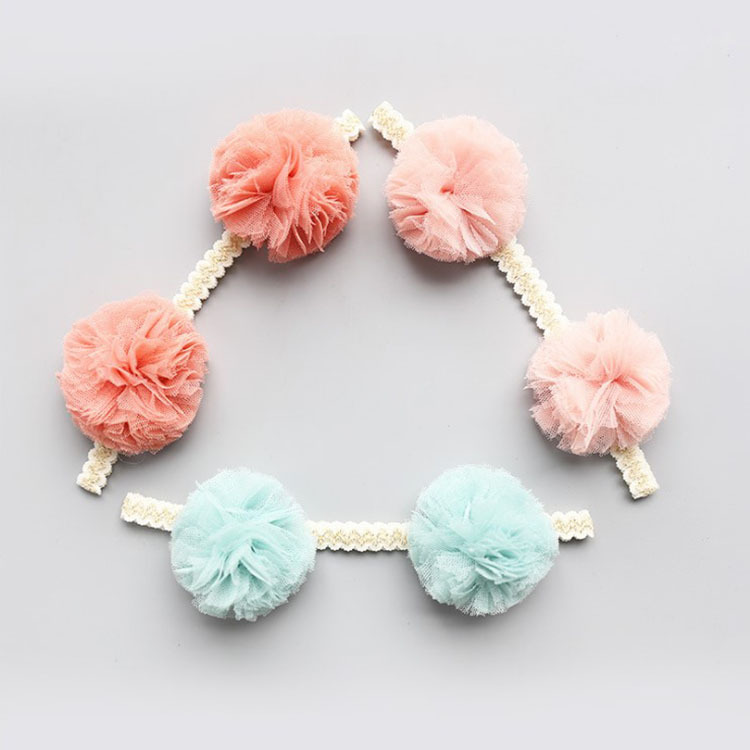 New Plush Ball Baby Hair Band Newborn Elastic Hair Accessories display picture 2