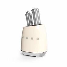 现货意大利SMEG斯麦格全套刀具套装七件套厨房家用欧式不锈钢刀架