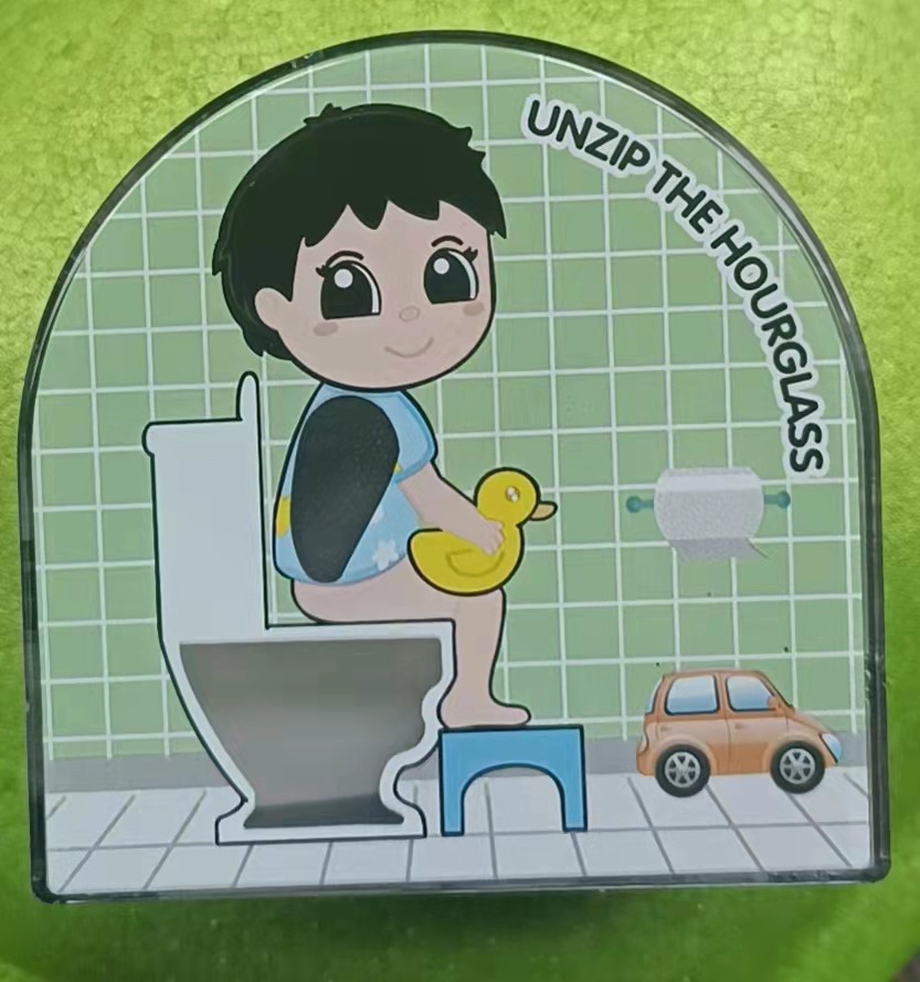 アマゾン国境を越えたトイレ砂時計5分トイレの造形解凍減圧玩具トイレ砂時計