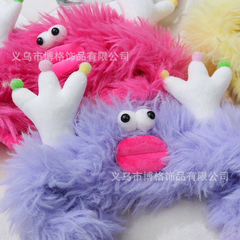 2023 otoño y el invierno nuevo lindo divertido pelo banda estudiante lavado de cara maquillaje felpa Internet Celebrity mismo estilo diadema