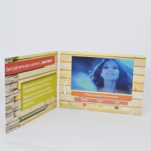 7寸MP4视频电子卡片广告婚庆可定做节日祝福硬纸四色印刷视频贺卡