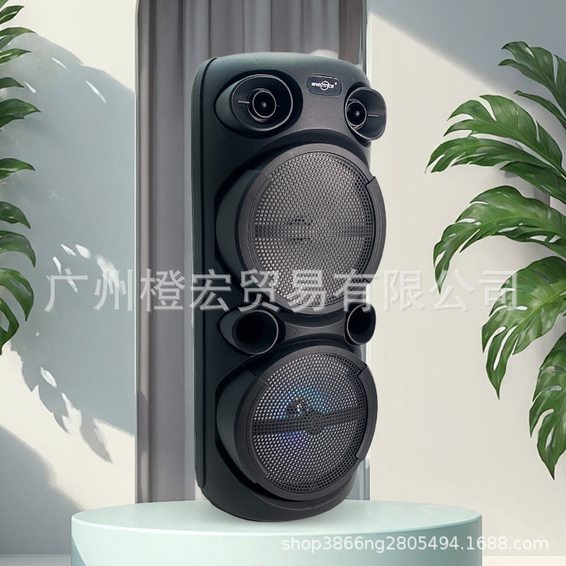 Gts Series Source Factory Wholesale Gts-2059 Outdoor Portable Dual 8inch Colorful Light Bluetooth Speaker Gts Series Source Factory Wholesale Gts-2059 Outdoor Portable Dual 8inch Colorful Light Bluetooth Speaker