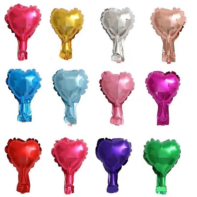 5inch Heart-Shaped Peach Heart Aluminum Film Balloons 5inch Love Balloons Wedding Room Birthday Party Decoration Arrangement Balloons Wholesale