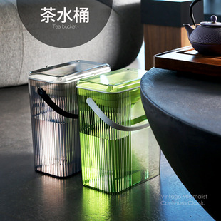 Tea Water Bucket with Separate Filter for Tea Dregs, Drainage Bucket for Home Tea Table, Tea Ceremony Waste Water Bucket, Kung Fu Tea Set Accessories, Trash Can