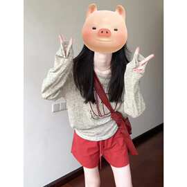 5001+5501#防晒衫上衣学生短裤休闲运动服套装短裤两件套女夏季棉