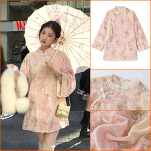 ����ʽ����2026�¿�ӽq����ȹ���L��ɫ�Ứ��ů�@���B��ȹ NY026