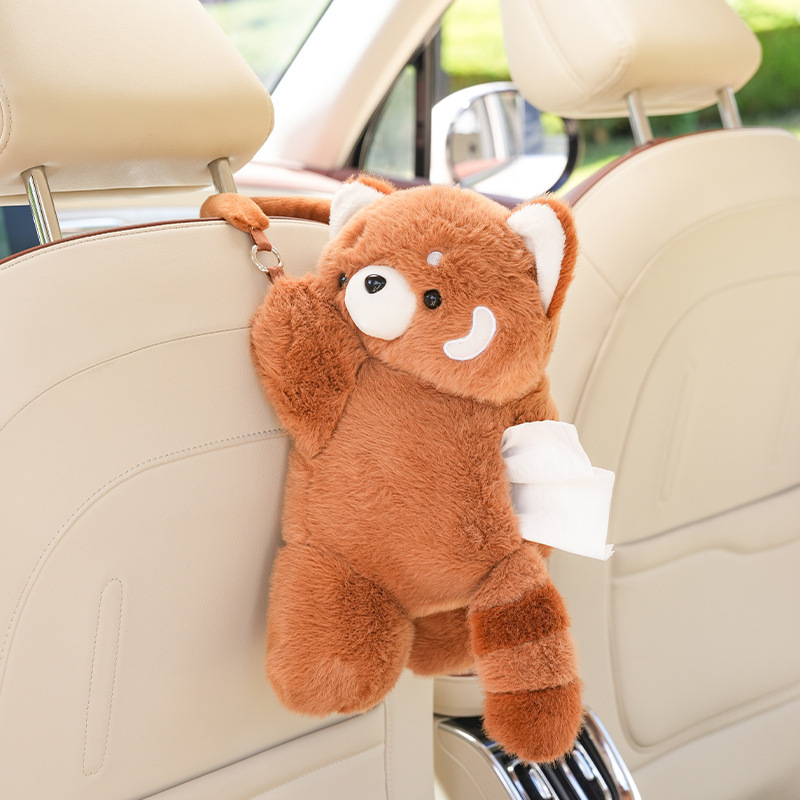 かわいい子犬の車載ティッシュボックス、吊り下げ式クリエイティブな車用ティッシュボックス、ティッシュバッグ、漫画風車内装飾品|undefined