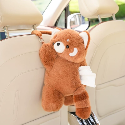 Type Creative Car Tissue Box Car tissue box/set - plush-hanging-tissue-box-raccoon